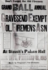 Photograph of poster announcing 1915 ball of the G.E.V.F.A. [Collection of Joseph Ditta]